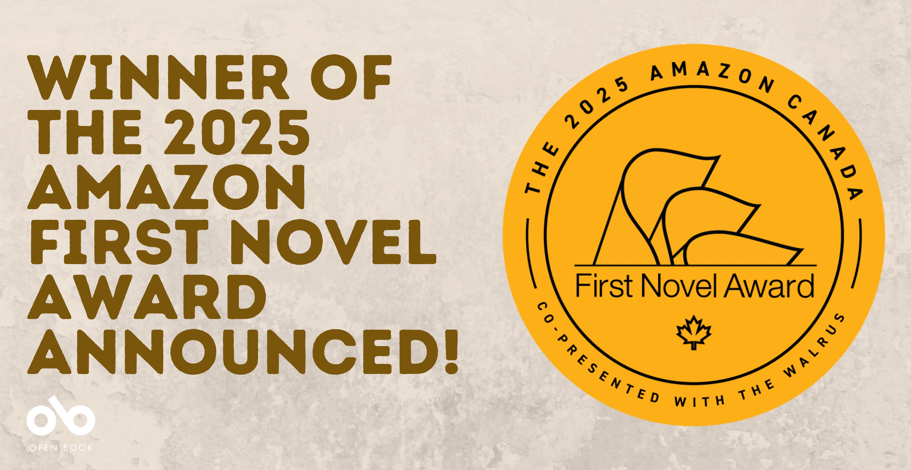 2025 Amazon First Novel Award banner
