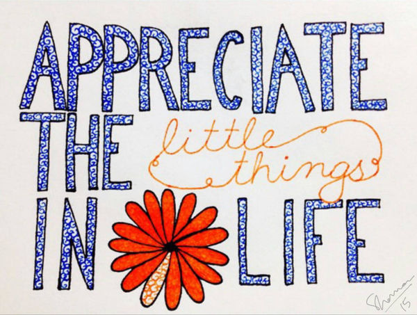 appreciate the little things