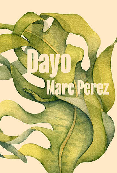 Dayo by Marc Perez. Book cover with text overlaid over colourful patterms.