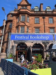 A picture of a bookshop at a books festival.
