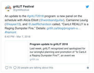 GritLit tweet