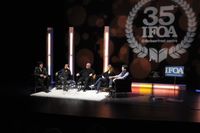 Michael Winter, Dionne Brand, Joseph Kertes, Carrie Snyder, Brian Francis at IFOA 2014 (c) ifoa.org, Tom Bilenkey