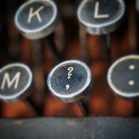 Question mark typewriter