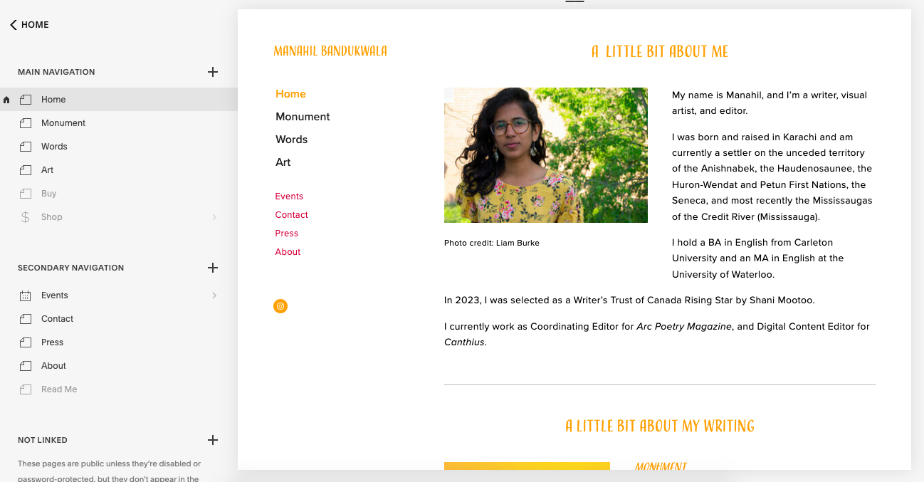Manahil Bandukwala's website