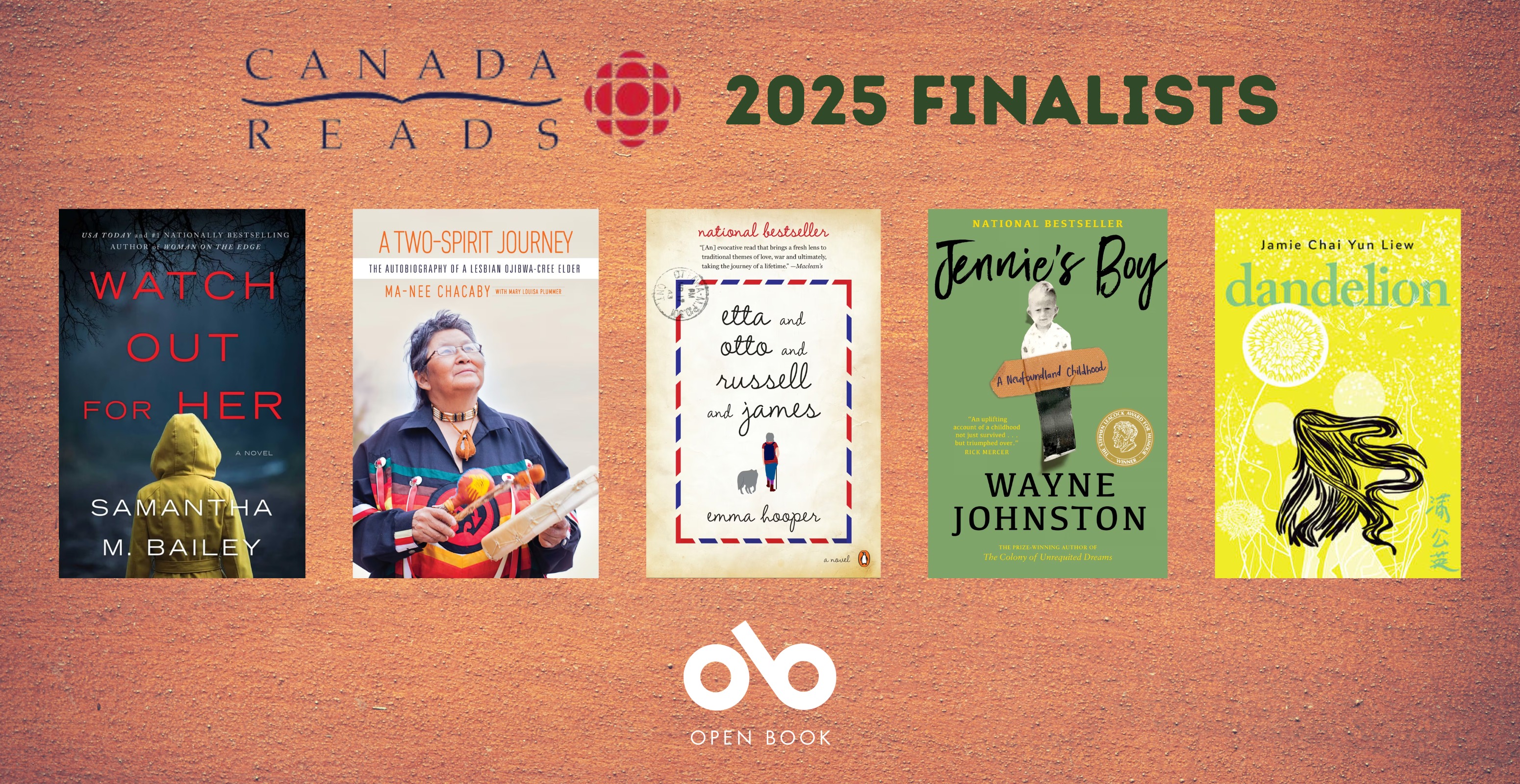 CBC Canada Reads Announces the 2025 Finalists and This Year's Literary Champions Open Book