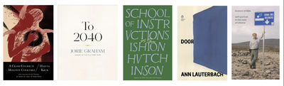 The 2024 Griffin Poetry Prize Shortlist, image of all five books on display in a row.