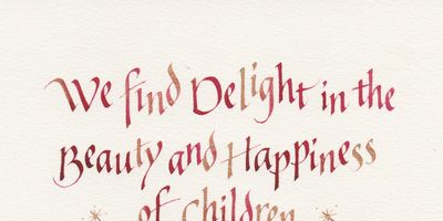 Calligraphy quote from Ralph Waldo Emmerson